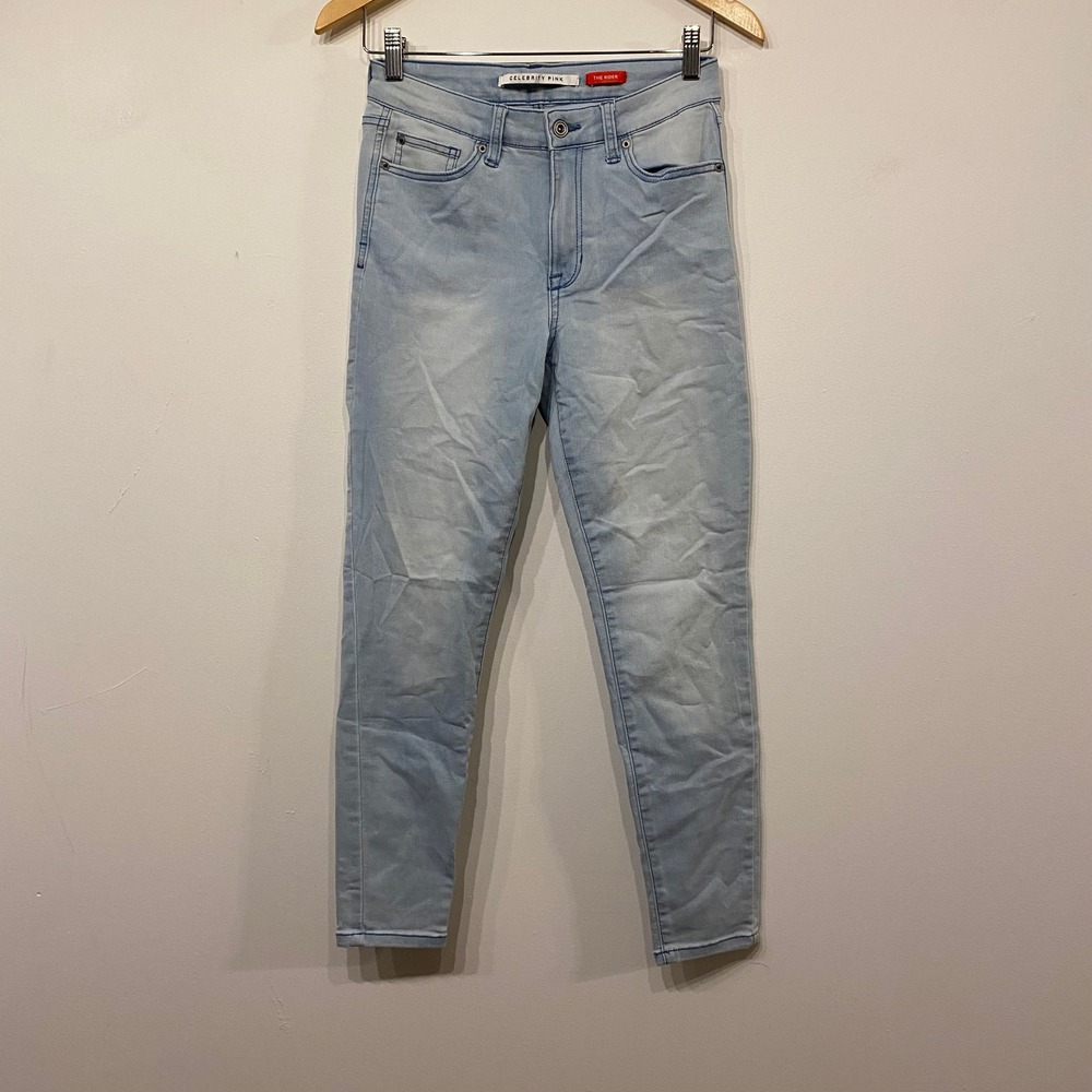 Celebrity Pink The Rider Skinny Jeans Light Wash High Rise Denim Size 7/28